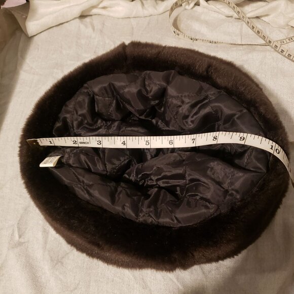 Bijoux Terner Faux Fur Black Elegant Cozy Convertible Bucket Hat O/S EUC - Picture 6 of 6